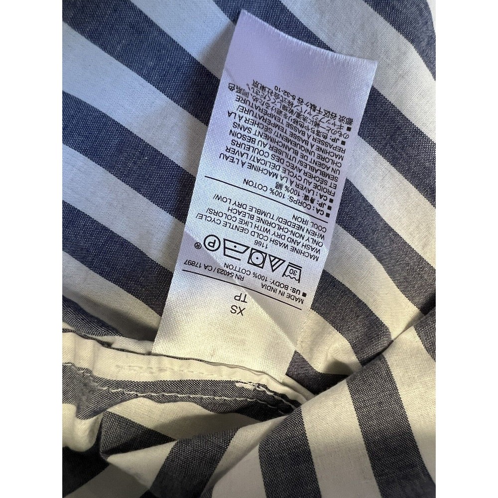 Banana Republic‎ Women XS Button Blouse Dress Shirt ‘spring Navy Ella Stripe’ - Picture 10 of 10